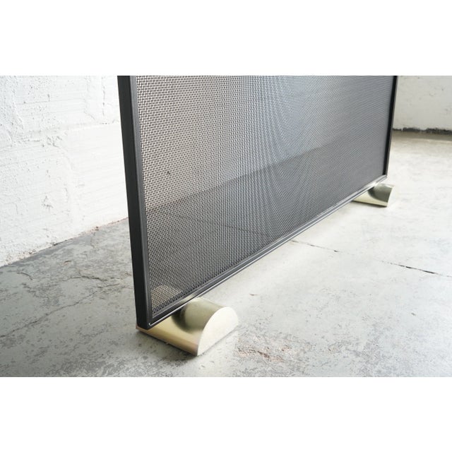Custom Metal Fireplace Screen by BaseModern For Sale - Image 4 of 5