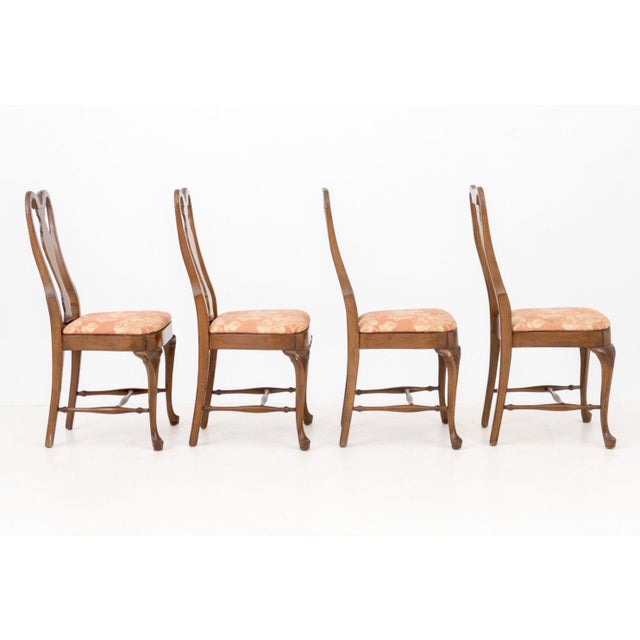 Queen Anne Style Walnut Dining Chairs, 8 For Sale - Image 4 of 10