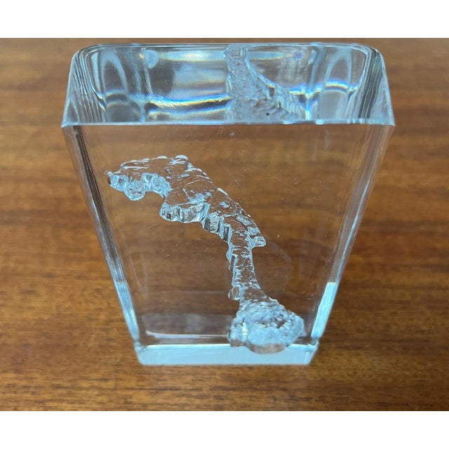 Vintage Scandinavian Art Glass Paper Weight For Sale - Image 10 of 16