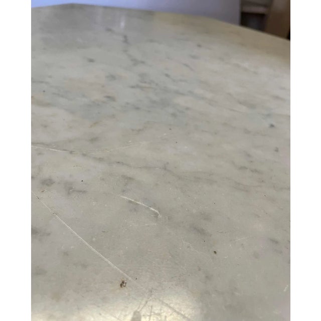 Vintage Side Tables Wrought Iron and Marble - A Pair For Sale - Image 4 of 7