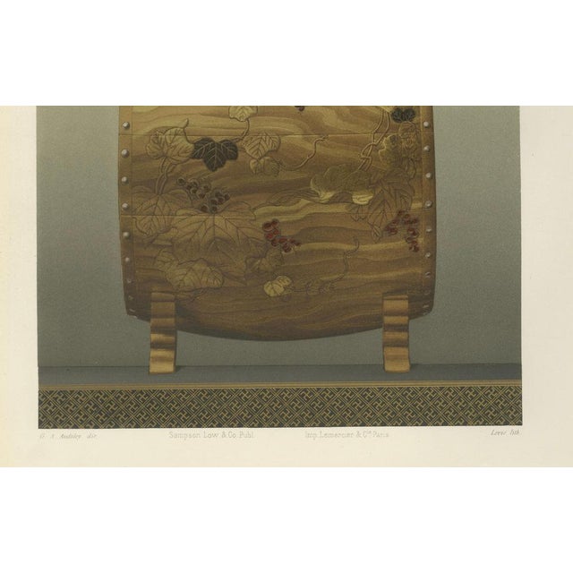 G. A. Audsley, Japanese Rooster Drum Stand, 1880s, Lithograph on Paper For Sale - Image 3 of 11