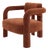 Double Arch Armchair in Orange Chenille from Insidherland For Sale