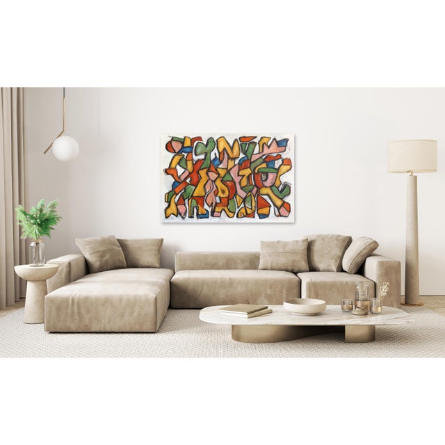 Harrison Gilman's large original artworks begin with a layer of fast-paced gestural abstraction followed by organic shapes...
