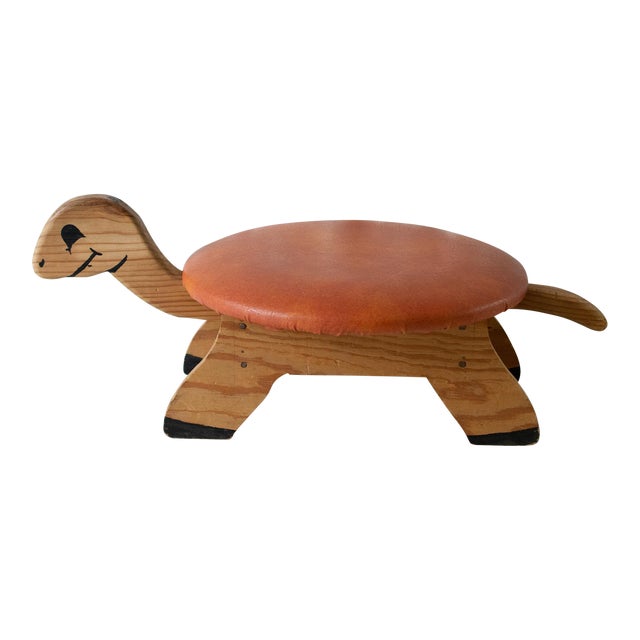 Mid-Century Turtle Footstool For Sale