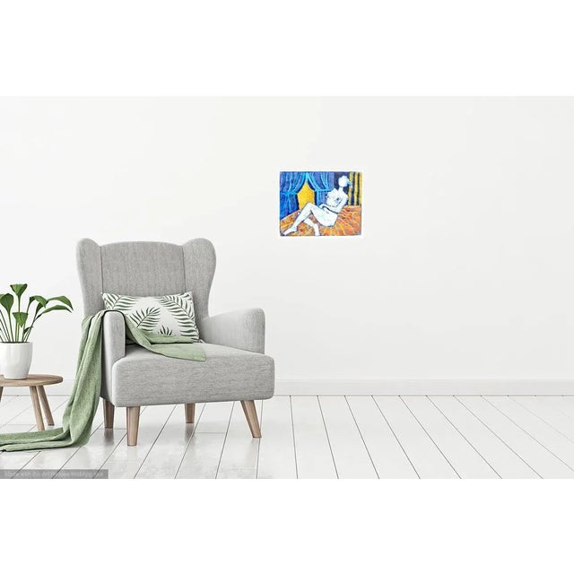 FREE Shipping: Beautiful patterns in the room of a French model.. Artist Martha Holden painted this ink and gouache on...