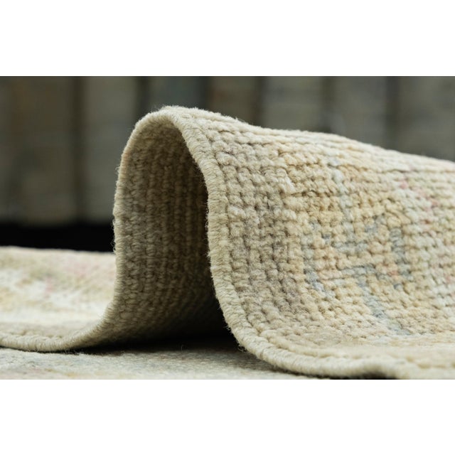 Pink Turkish Oushak Runner Rug 3'1" x 7'5" #17500 For Sale - Image 8 of 8