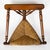 Early 20th Century Dutch Corner Oak Chair With Rush Seat, Sculptural Triangular Form For Sale - Image 4 of 6