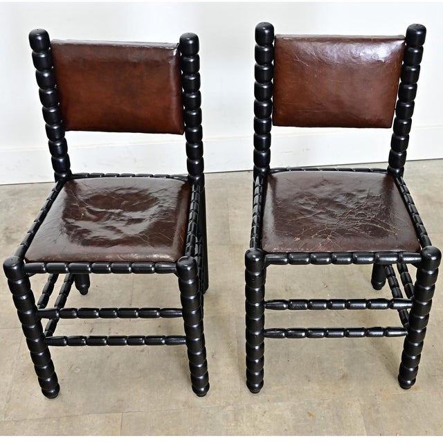 English 19th Century Set of Eight Bobbin Turned Dining Chairs For Sale - Image 4 of 13