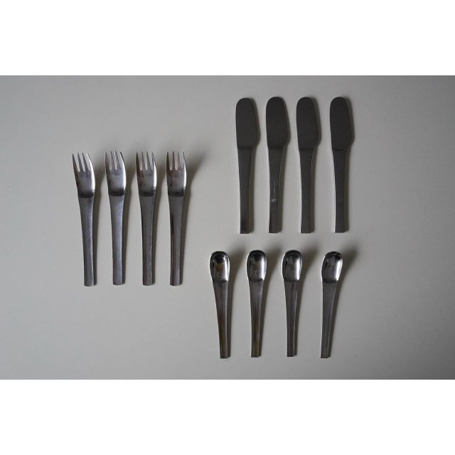 Linea 72 Alitalia Flatware by Joe Colombo & Ambrogio Pozzi, 1972, Set of 12, in Very Good conditions. Designed 1970 to...
