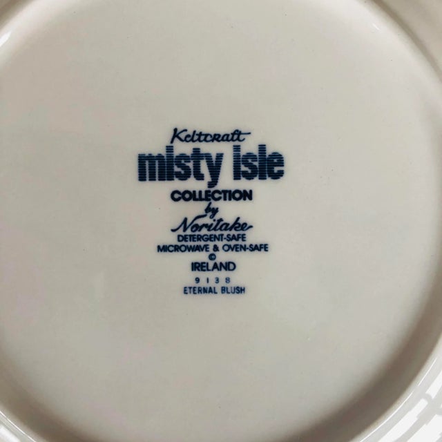 1990s Vintage Noritake Keltcraft Misty Isle " Eternal Blush" Pattern Salad Plates S/3 For Sale - Image 5 of 7