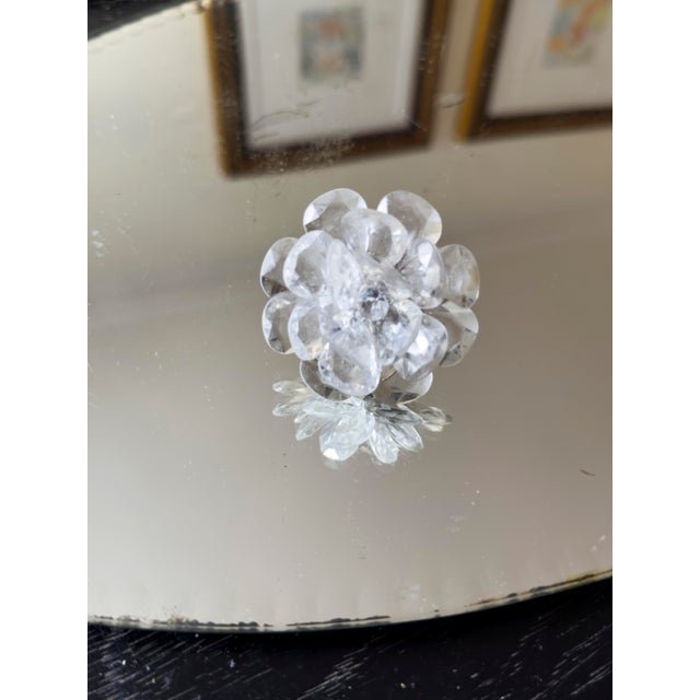 1990s Vintage Y2k Clear Resin Flower Cocktail Ring, Size 6 For Sale - Image 5 of 16