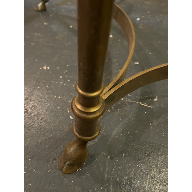 1960s Vintage Labarge Style Brass & Glass Polygon Coffee Table For Sale - Image 9 of 11