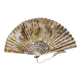 19th Century Rococo Style Hand Fan For Sale