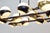 Metal Vintage 12-Light Opal Glass and Metal Pendant Lamp from Stilnovo, 1958 For Sale - Image 7 of 18