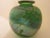 Green California Artist Loren Chapman Abstract Expressionist Signed Glass Vase For Sale - Image 8 of 18