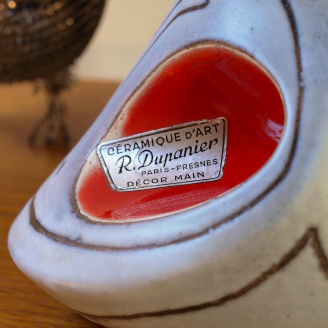 French Ceramic Vase by Robert Dupanier, 1950s For Sale - Image 12 of 18