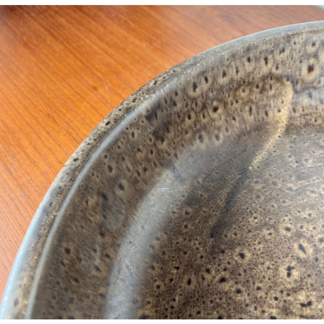 Large Mid-Century Modern Danish Studio Pottery Bowl from Lovemose, 1960s For Sale - Image 13 of 17