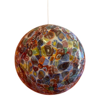 Multicolored Murrine Sphere in Contemporary Murano-Style Glass For Sale