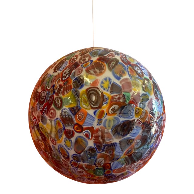 Multicolored Murrine Sphere in Contemporary Murano-Style Glass For Sale