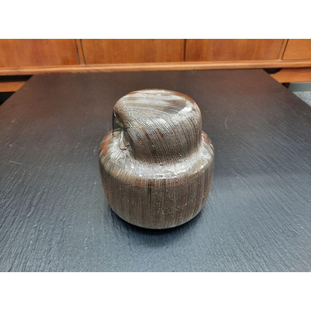Fantastic silver-colored decorative owl by Aldo Londi, Italy. Paper label on the base marked "Made in Italy 18/15." Ideal...