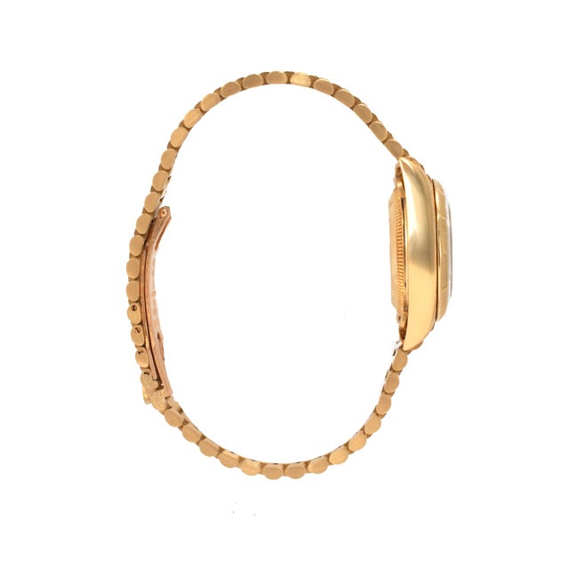 Ladies Vintage Rolex Datejust 26mm 69278 18k Gold Bark Black President Watch For Sale In Houston - Image 6 of 11