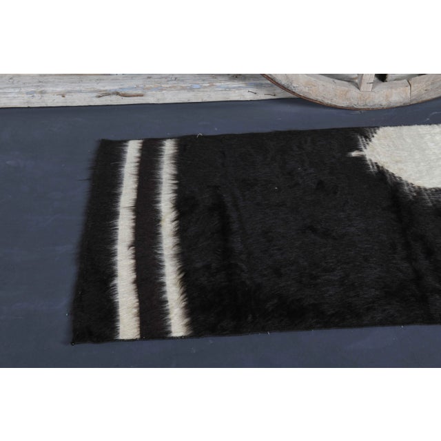 Vintage Turkish Hand-Knotted Wool Cotton Brown Kilim Runner Rug For Sale - Image 4 of 9
