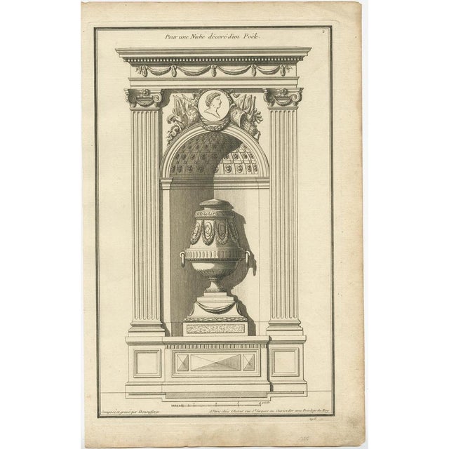 Jean-François De Neufforge, Archicture Illustrations of Wall Niches, 1770, Prints, Set of 2 For Sale - Image 3 of 5