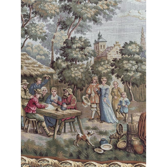 Vintage French Jacquard Tapestry, 1970s For Sale - Image 6 of 18