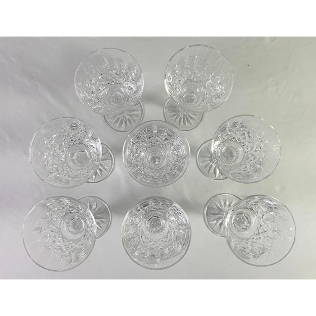 1990s Waterford, Crystal of Ireland “ Lismore” 4 Ounce Claret Wines - Set of 8 For Sale - Image 6 of 10