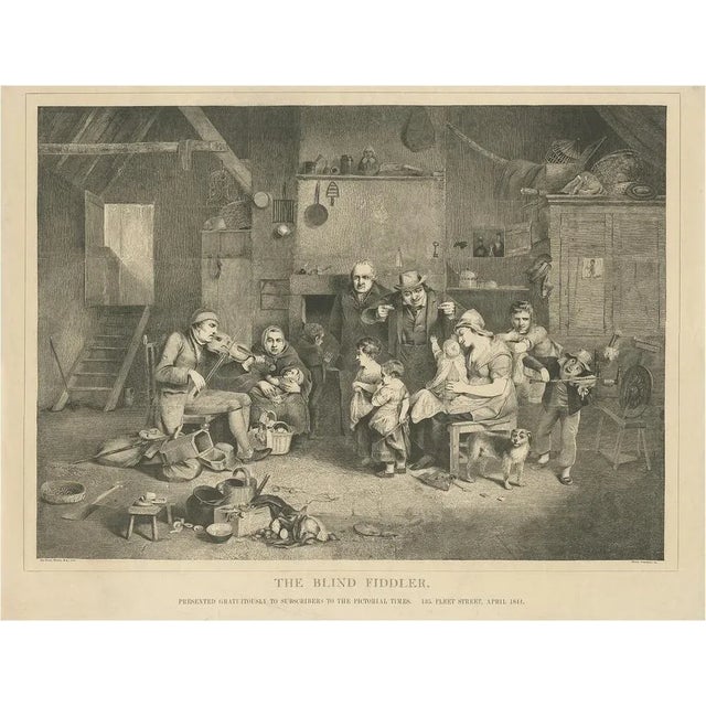 Mid 19th Century Vizetelly, The Blind Fiddler, 1844, Print For Sale - Image 5 of 5