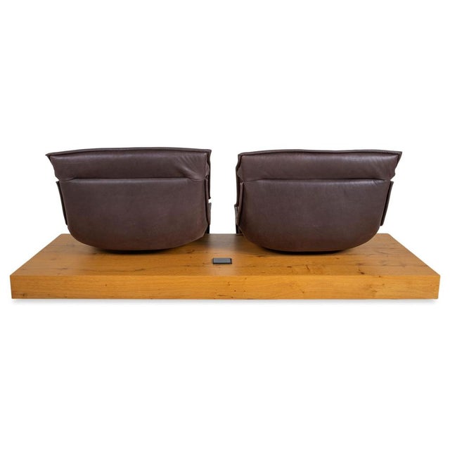 Free Motion Edit 3 Leather Two-Seater Sofa with Ottoman from Koinor, Set of 2 For Sale - Image 15 of 18