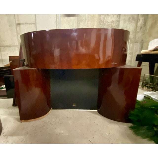 1940s 1940s Art Deco Mahogany Fireplace Mantel For Sale - Image 5 of 11