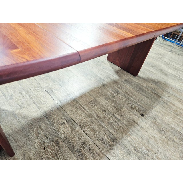 Mid-Century Extendable Table in Teak S. Burchardt-Nielsen, Denmark, 1980s For Sale - Image 17 of 18