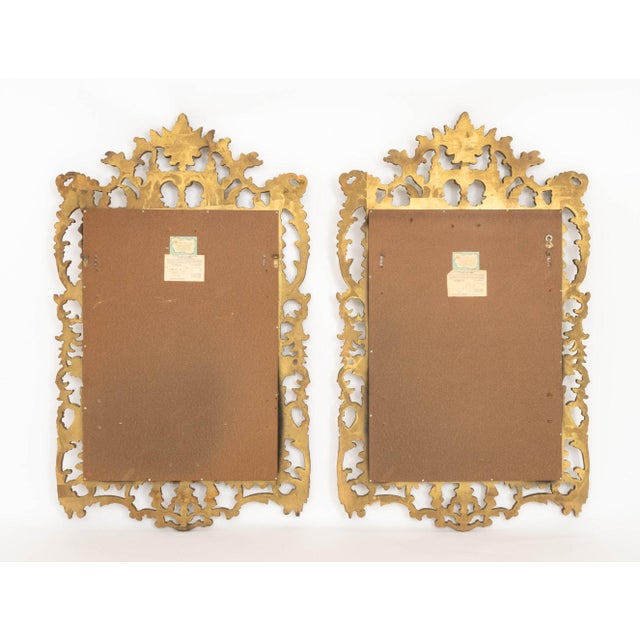 Rococo Style Silvered & Gilt Framed Mirrors, Pair For Sale - Image 13 of 13