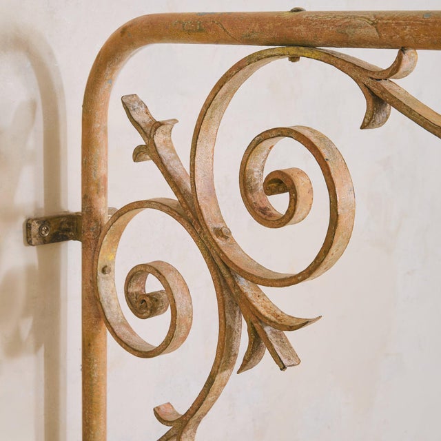 French Aged Metal Lantern Sconce, 1950s - 2 Available For Sale In Chicago - Image 6 of 12