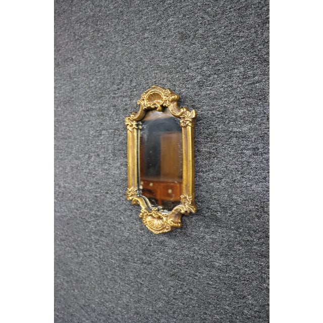 Italian Italian Syroco Gilt Rococo Wall Mirror For Sale - Image 3 of 5