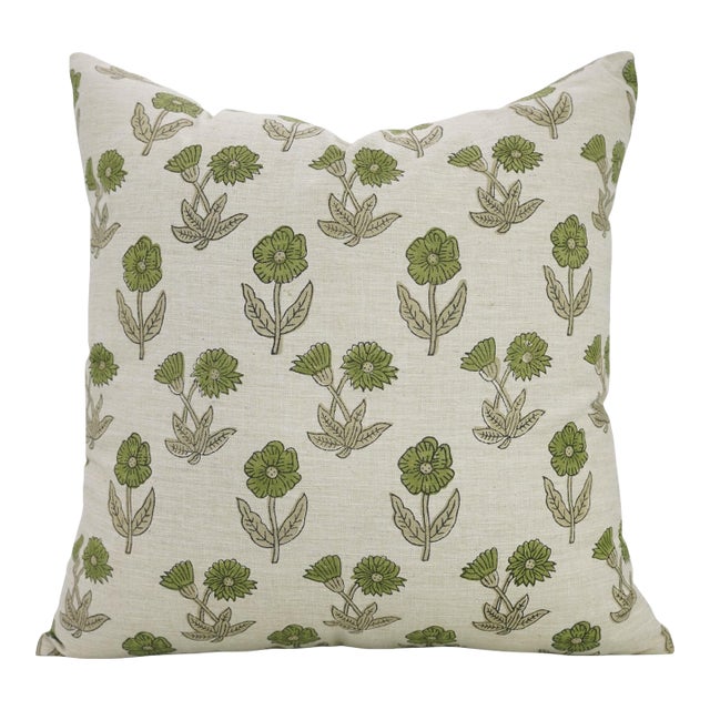 Fabdivine Artistic Block Kirti Print Linen Blend Pillow Cover- 12x20 For Sale