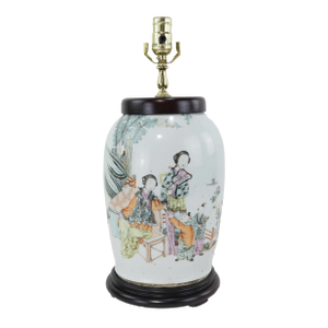 Chinese Famille Rose Figures Porcelain Table Lamp