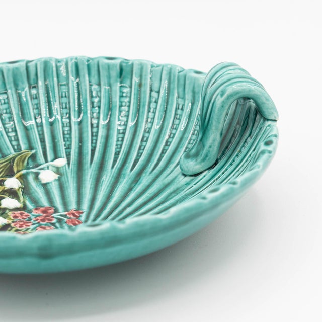 Green Majolica Bowl from SMF Schramberg, 1920s For Sale - Image 7 of 9