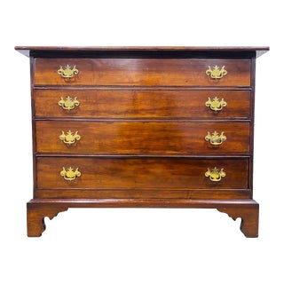 19th Century Dark Walnut Chippendale Style Chest of Drawers. For Sale
