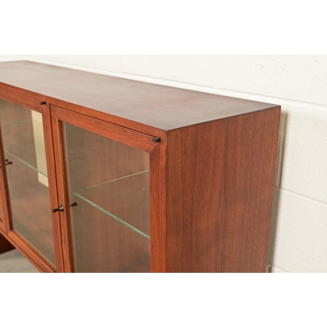 Brown Kipp Stewart for Calvin Furniture Mid-Century Modern Walnut Bookcase Cabinet, 1960s For Sale - Image 8 of 14