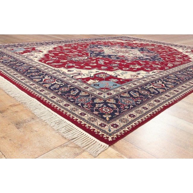 Textile Late 20th Century Vintage Pakistani Serapi Rug - 09'00 X 12'01 For Sale - Image 7 of 9
