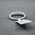 Silver 0.50 Ct Half Bezel-Set Diamond Ring Size 6 For Sale - Image 8 of 9