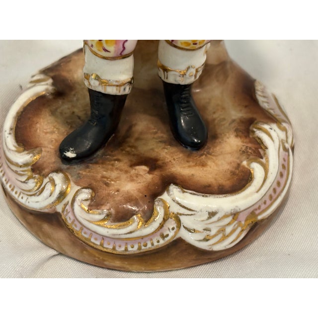 Pair Antique Meissen Figural Candlesticks For Sale - Image 13 of 16
