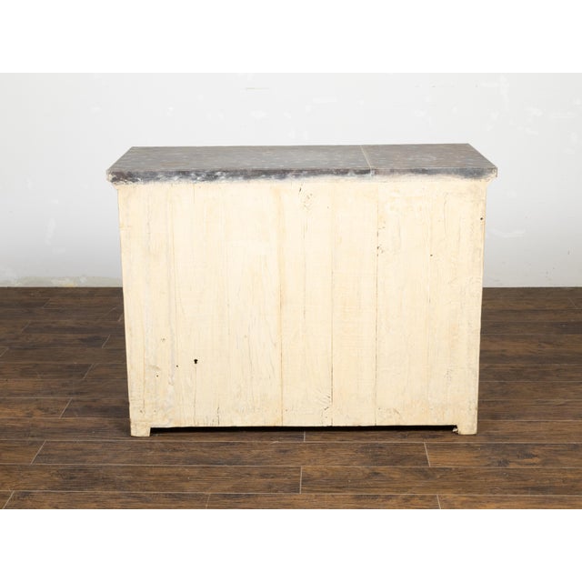 Wood Painted Pine Buffet with Zinc Top and Metal Accents by John Brigham For Sale - Image 7 of 12
