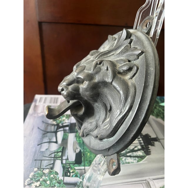 Late 19th Century Bronze Lion Door Bell For Sale - Image 4 of 5