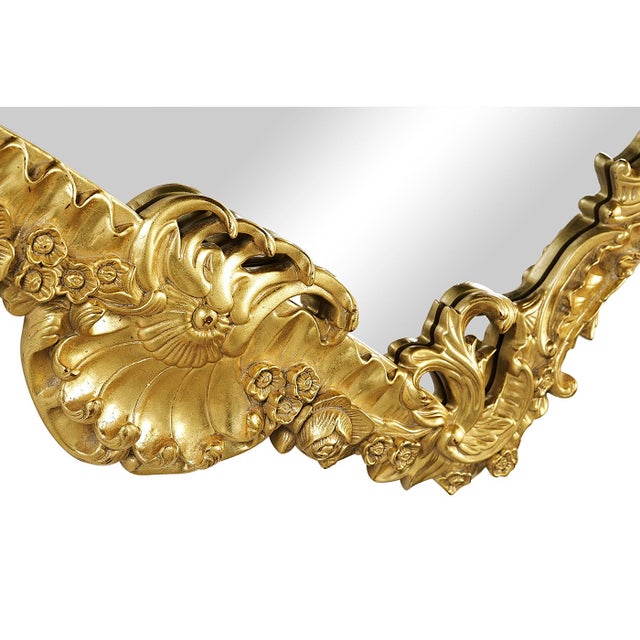 Rococo Carved Giltwood Mirror For Sale - Image 9 of 9
