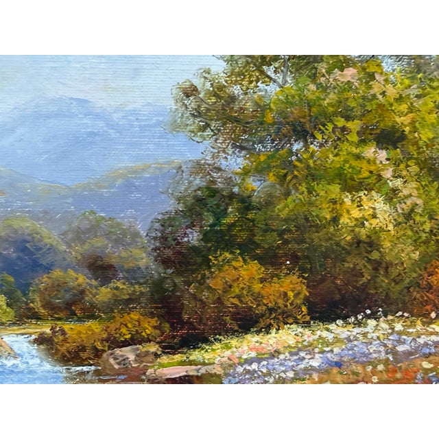 Wood David W. Mayer Hill Country of Texas Original Oil on Canvas Landscape, Signed For Sale - Image 7 of 12