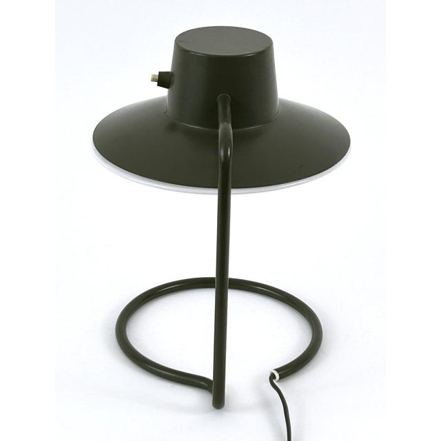 Early Dark Brown Oxford Table Lamp by Arne Jacobsen for Louis Poulsen, 1960s For Sale - Image 17 of 18