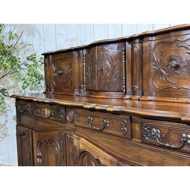 Louis XV Provençal Sideboard with Sliding Doors in Walnut, 1950s For Sale - Image 16 of 18
